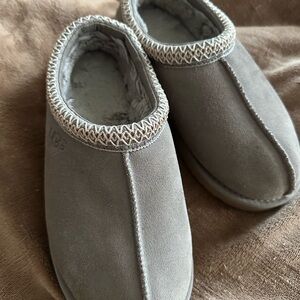 UGG Gray Taupe Suede Slip-Ons